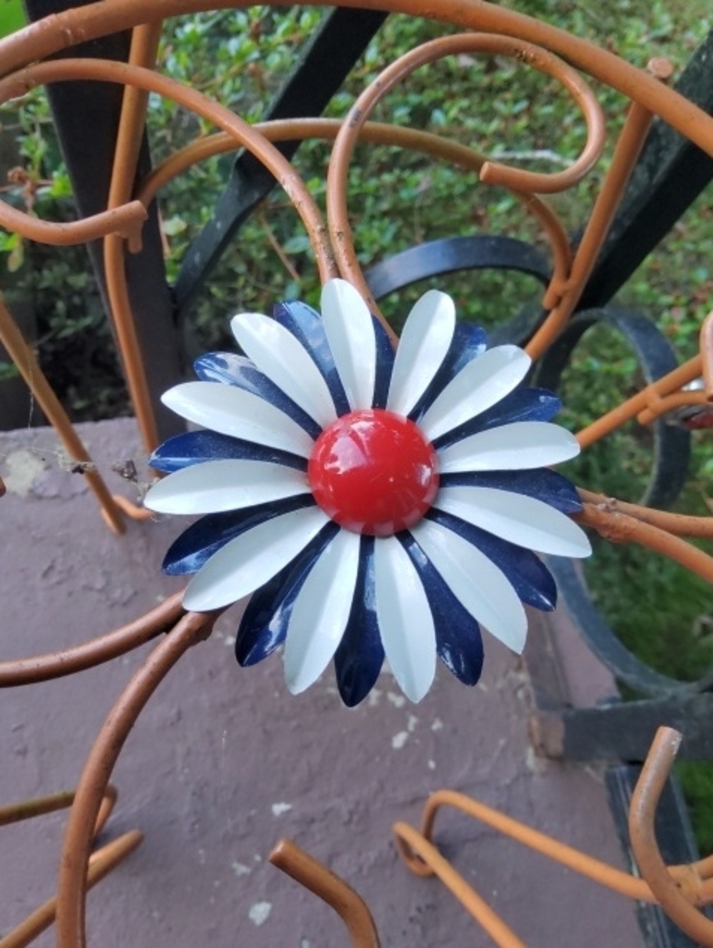 Vintage Large Metal Flower.